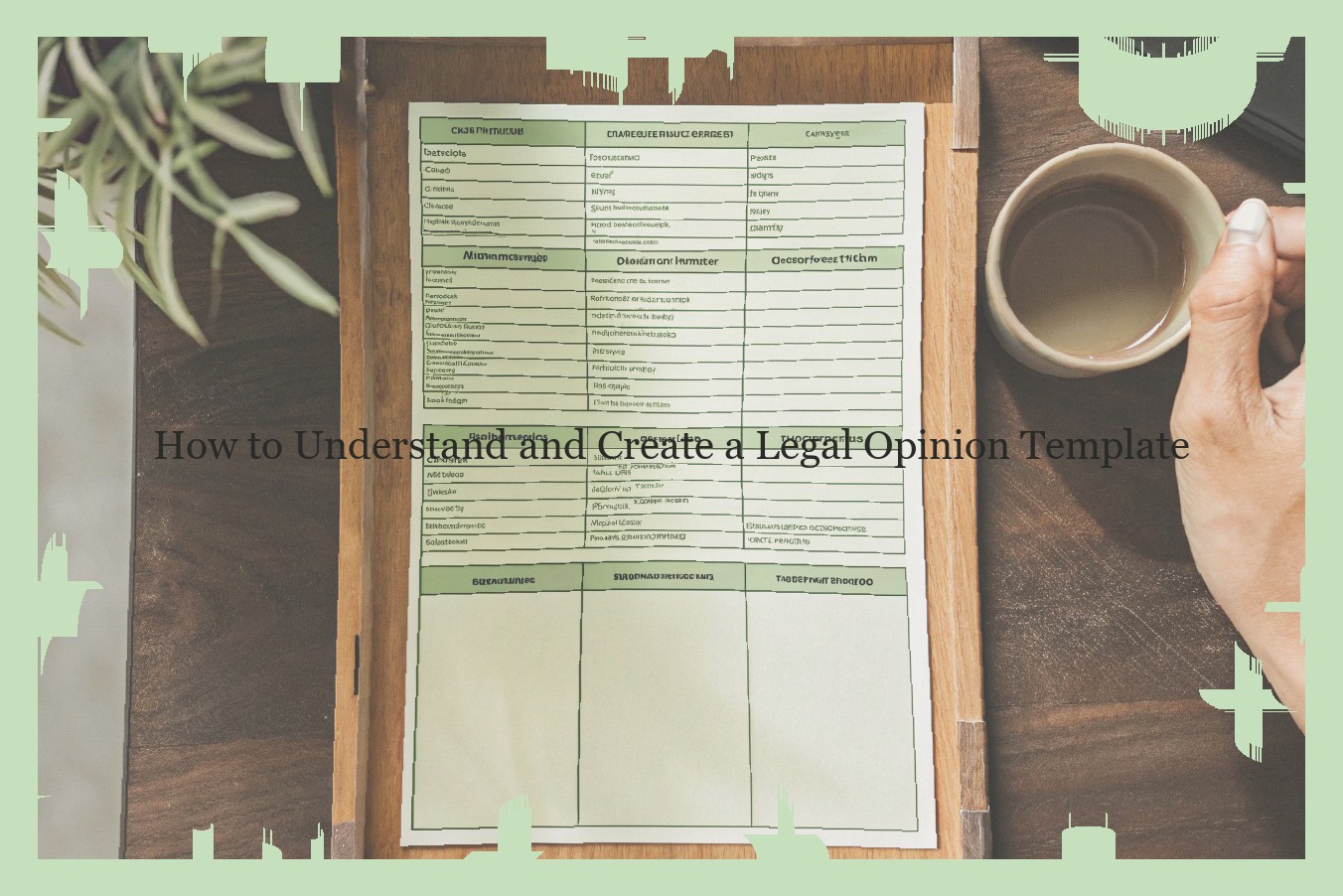How to Understand and Create a Legal Opinion Template
